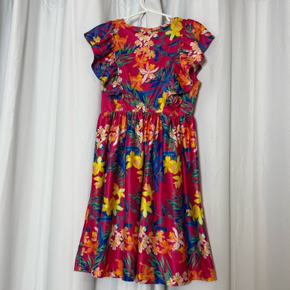 Tommy Bahama Girls Floral Dress Pink Size 6 - Picture 3 of 11